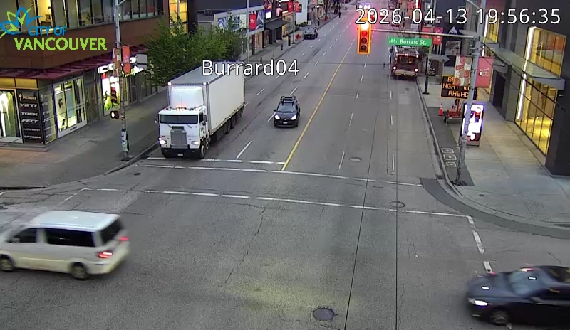 Burrard St & W 4th Ave - East