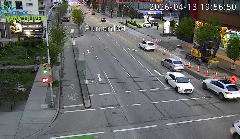 Burrard St & W 4th Ave - North