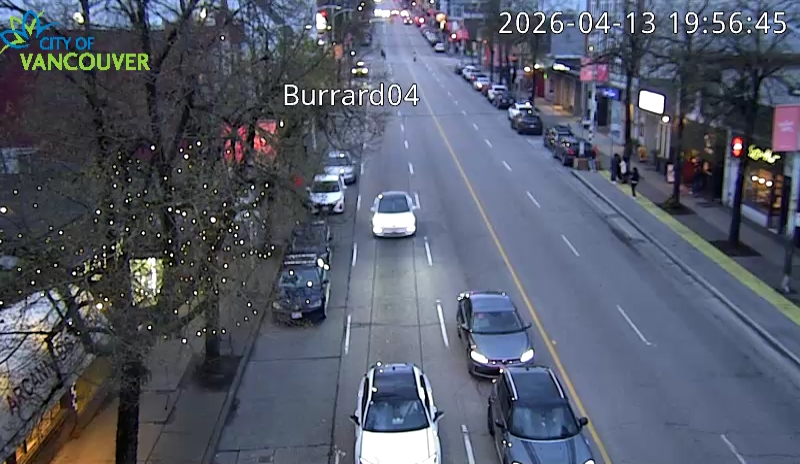Burrard St & W 4th Ave - West