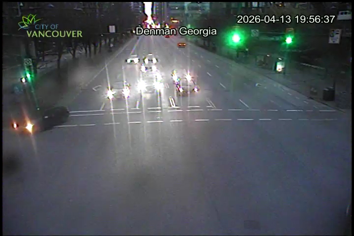 W Georgia St & Denman St - East