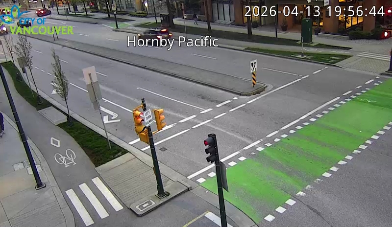 Hornby St and Pacific St - East