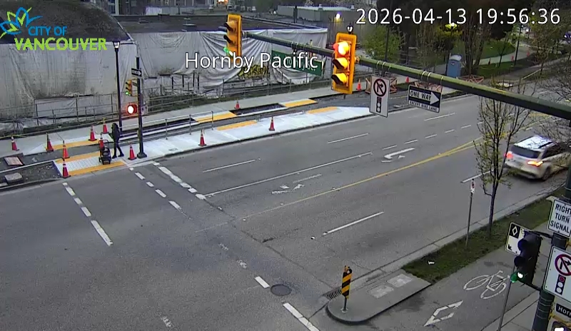 Hornby St and Pacific St - West